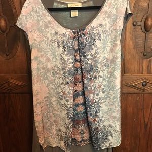 Davina soft floral print blouse